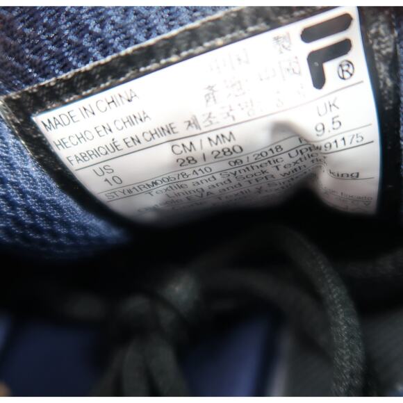 Fila Shoes Mens 10 Athletic Trainers Running Sport Comfort Memory Foam Walking - Picture 6 of 11